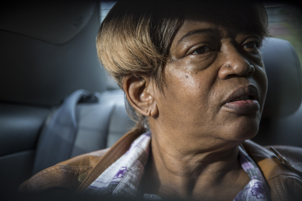 Tonya Kamara is driven back home after visiting her daughter April at the jail. Ms. Kamara was distraught about her daughter’s behavior following the visit. April has a drug addiction problem that often makes her verbally and physically abusive.