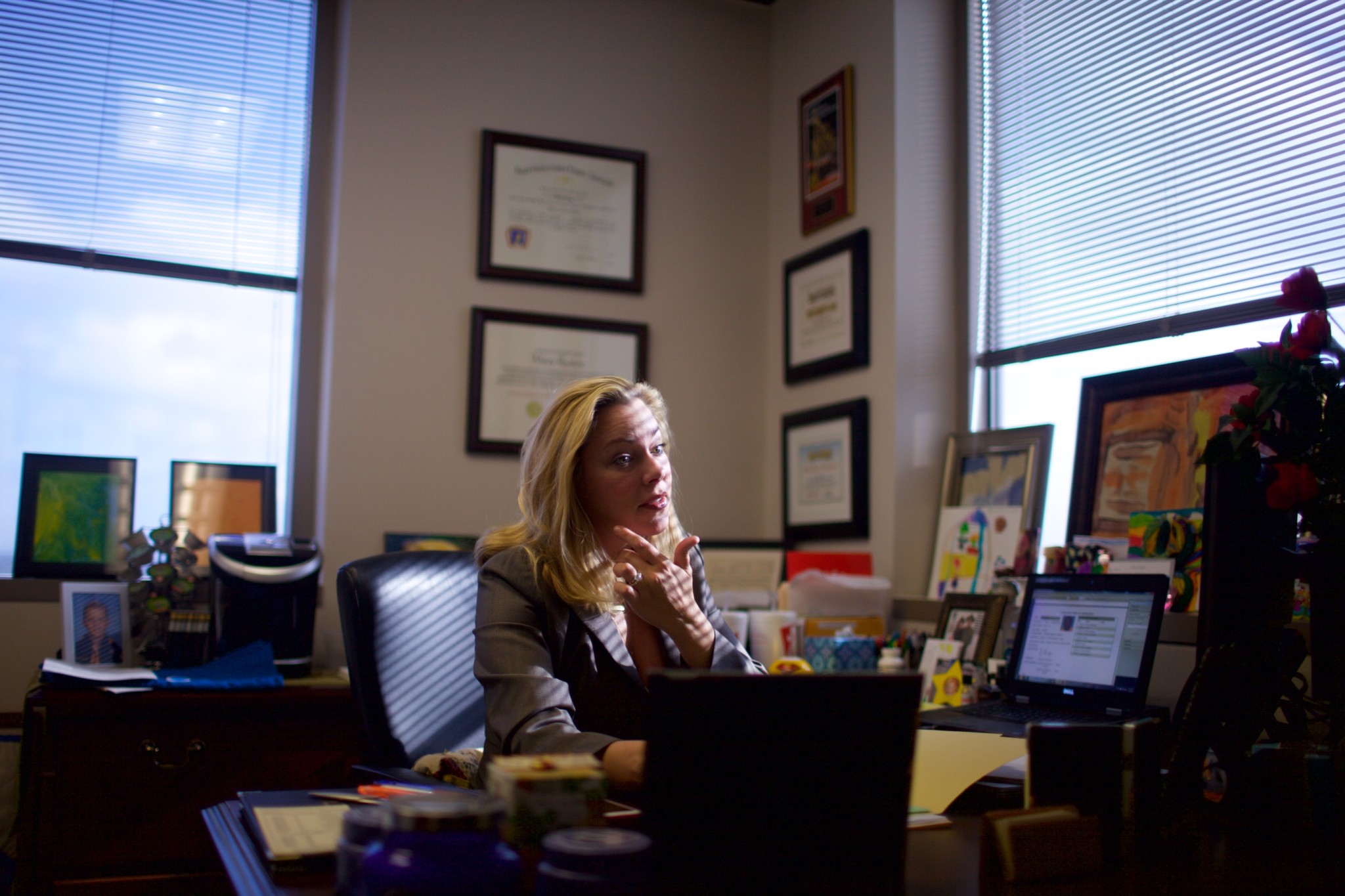 Harris County Public Defender Mary Grace Ruden at work in downtown Houston, November 5, 2015.